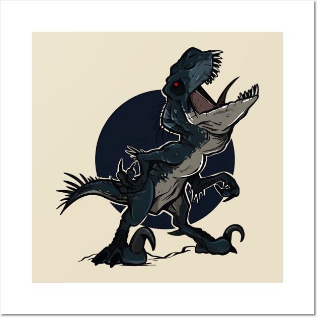 Night Fury: The Dinosaur in Blue and Black Wall Art by WorldDinosaurs